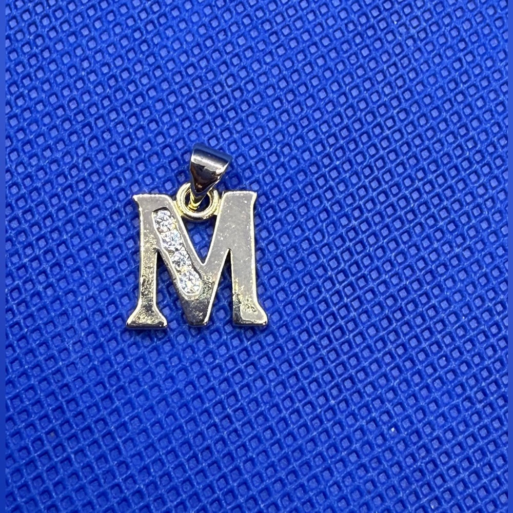 Pretty Bird 18K Yellow Gold Plated Necklace Pendant Letter Initial “M”